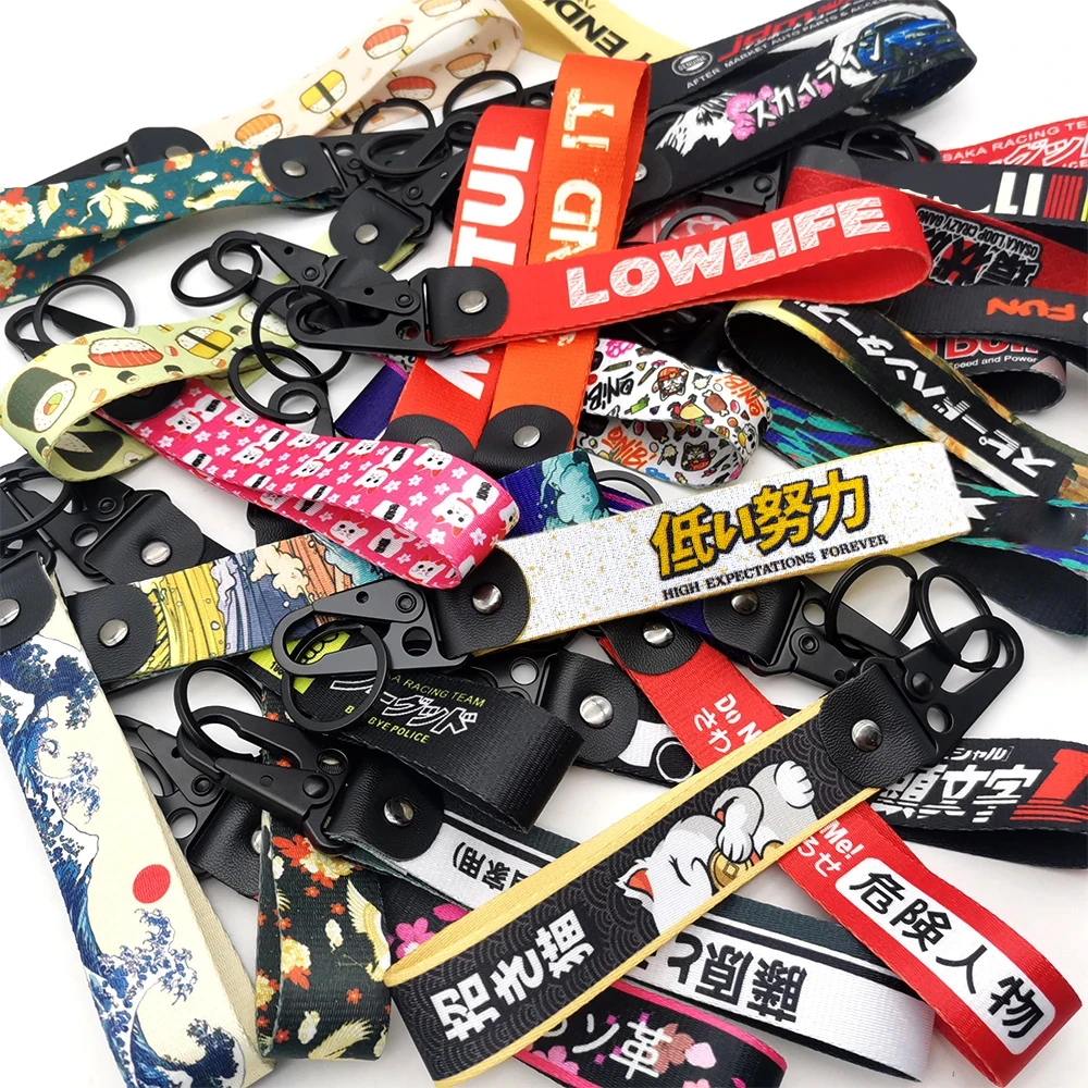 JDM Culture Keychain Car Motorcycle Key Chain Eagle Beak Strip Keyrings Gifts For Men Women Keychain Holder Pendant Accessories