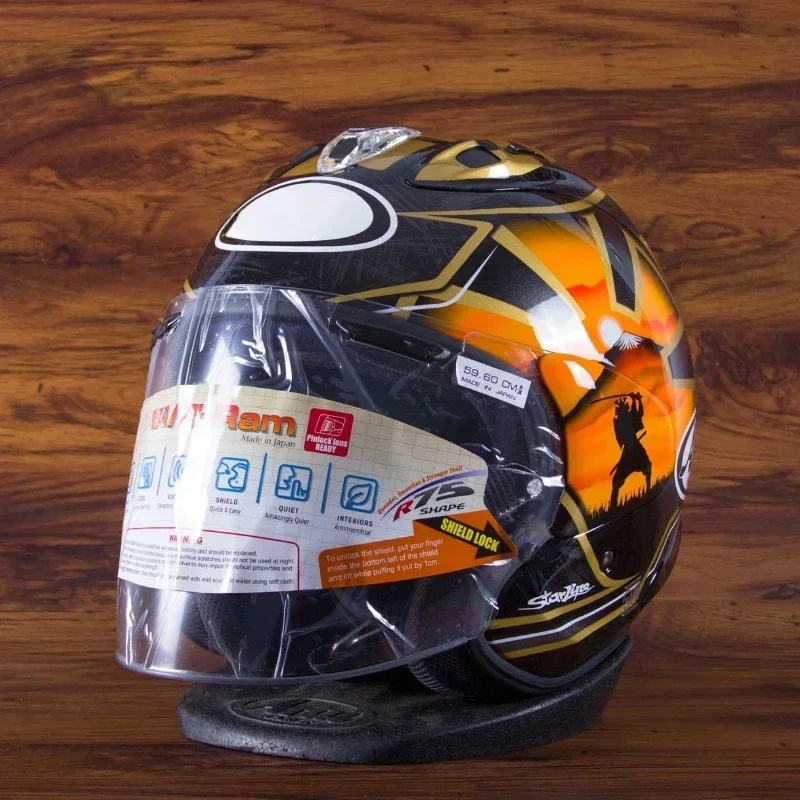 VZ-RAM Pedrosa Samurai Spirit Gold Half Helmet Motorcycle Off-Road SZ-R VAS Helmet Downhill Racing Mountain Cross Casco Capacete