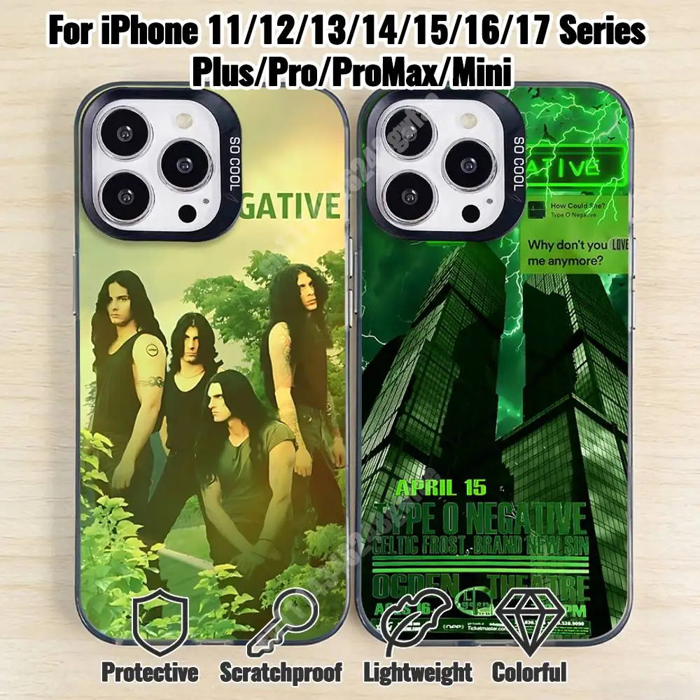Чехол для телефона T-Type O Negative P-Peter Steele для iPhone 17 16 15 14 13 12 11 Pro Plus Max Mini Air, стильный чехол.