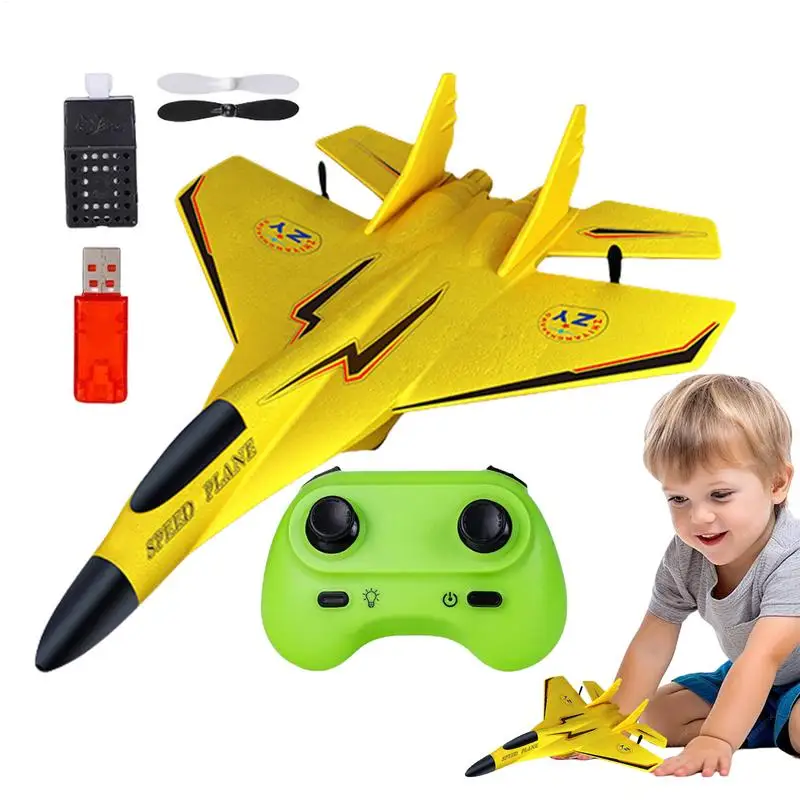 RC Plane Toy Model Toy Plane Toy RC Fighter Model Toy Pull Back Foam Aircraft Toy Airplane Model With Light For Beginner & Kids