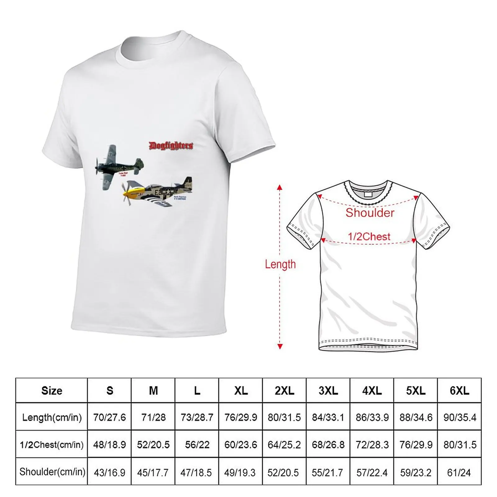 Dogfighters: P-51 vs Fw190 T-Shirt t shirt man designer anime tshirt man t shirt luxury T-Shirt