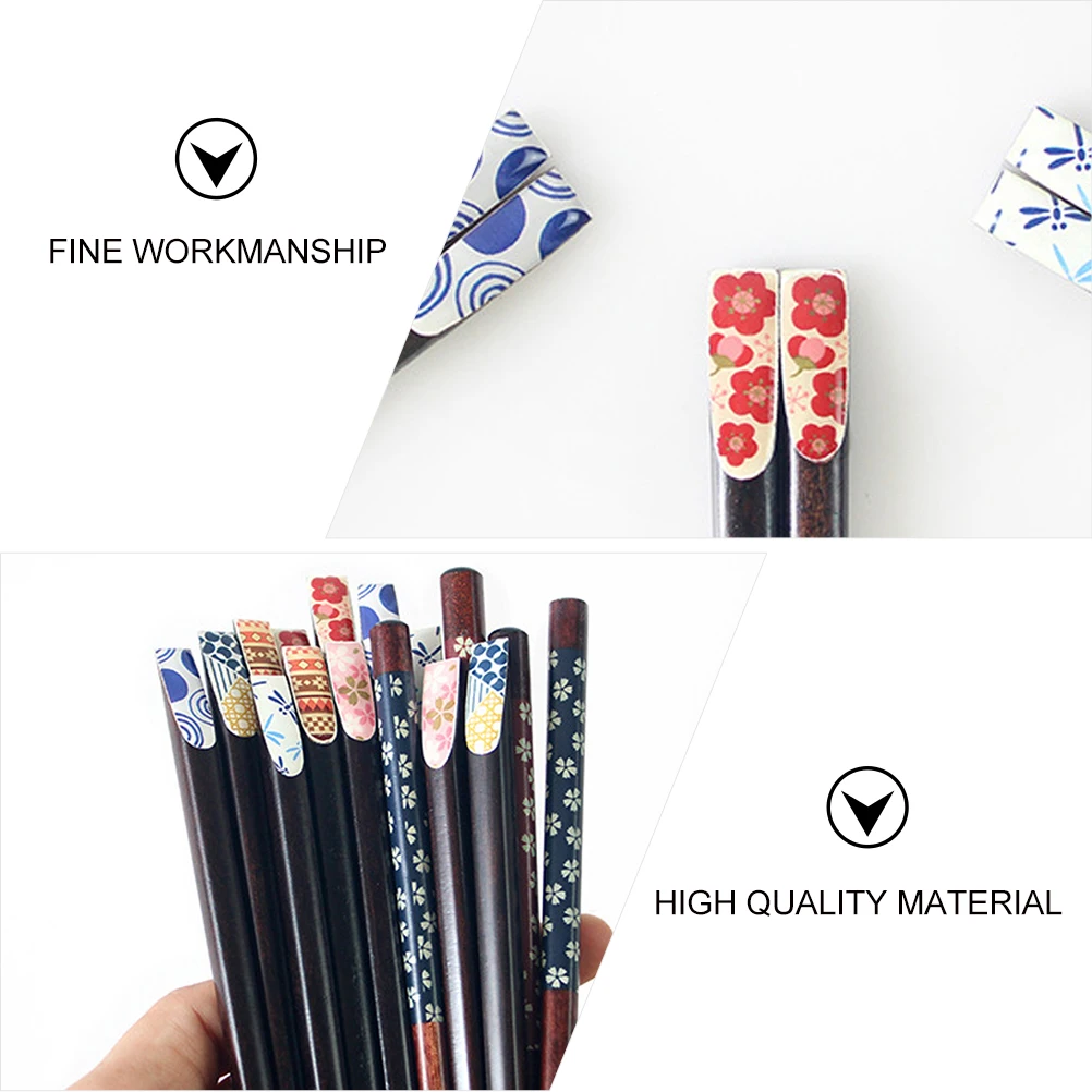 

Japanese Style Wooden Chopsticks Set Home Printed Tableware Lightweight Eco-Friendly Travel Friendly Practical