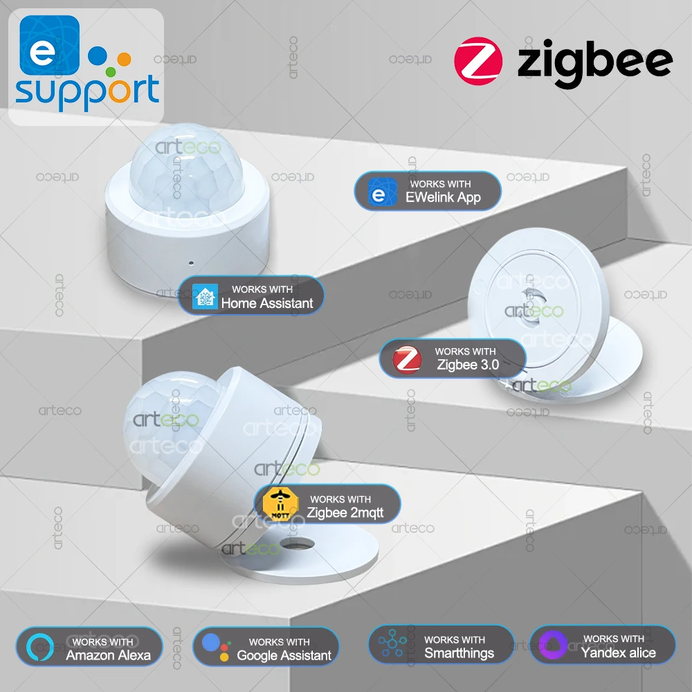 Zigbee Mini PIR Motion Detector Smart Human Body PIR Sensor Infrared Security Burglar Alarm Sensor Work With Ewelink Gateway Z2M