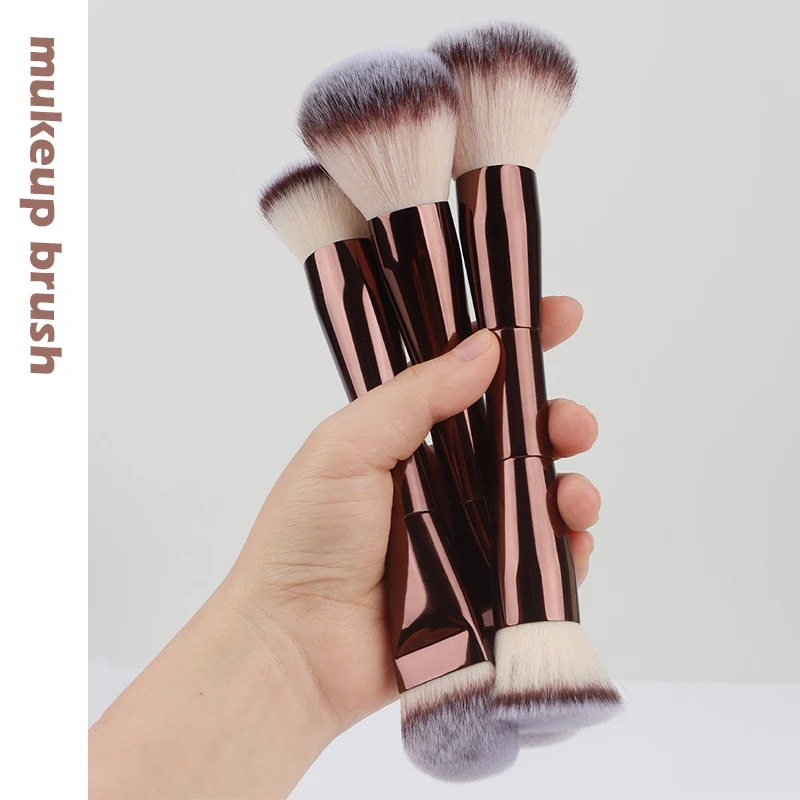 

3 styles Double-headed Makeup Brush With Soft Bristles Foundation Brush Blush Brush BB Cream Makeup Brush Portable Makeup Tool