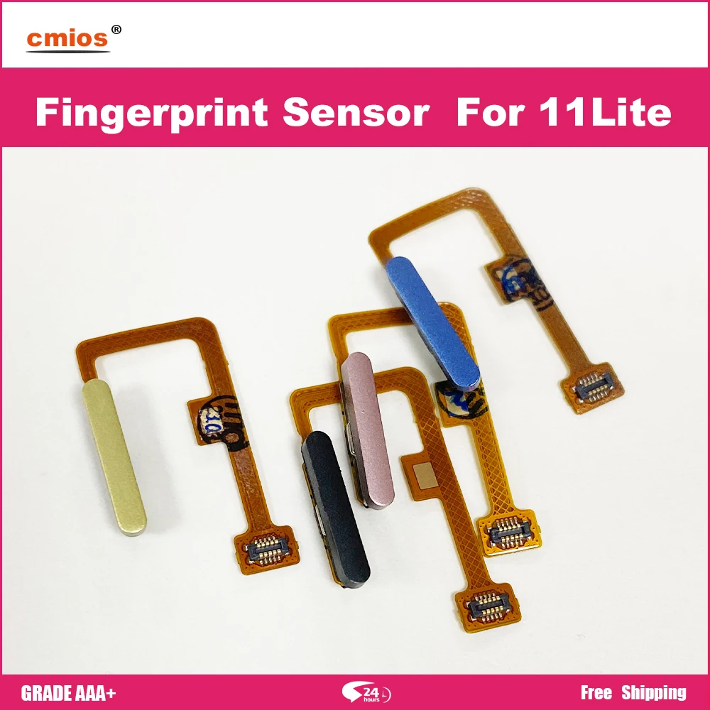 For Xiaomi Mi 11 Lite Fingerprint Sensor Home Return Key Menu Button Flex Ribbon Cable 100% Original