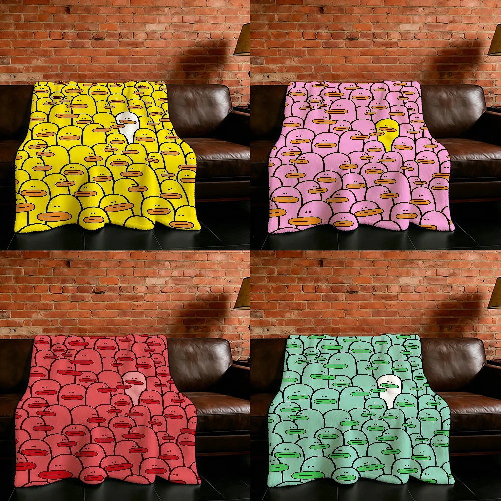 Unique Different Duck Blanket Flannel Warm Soft Throw Blanket For Room Sofa Childish Birthday Gifts