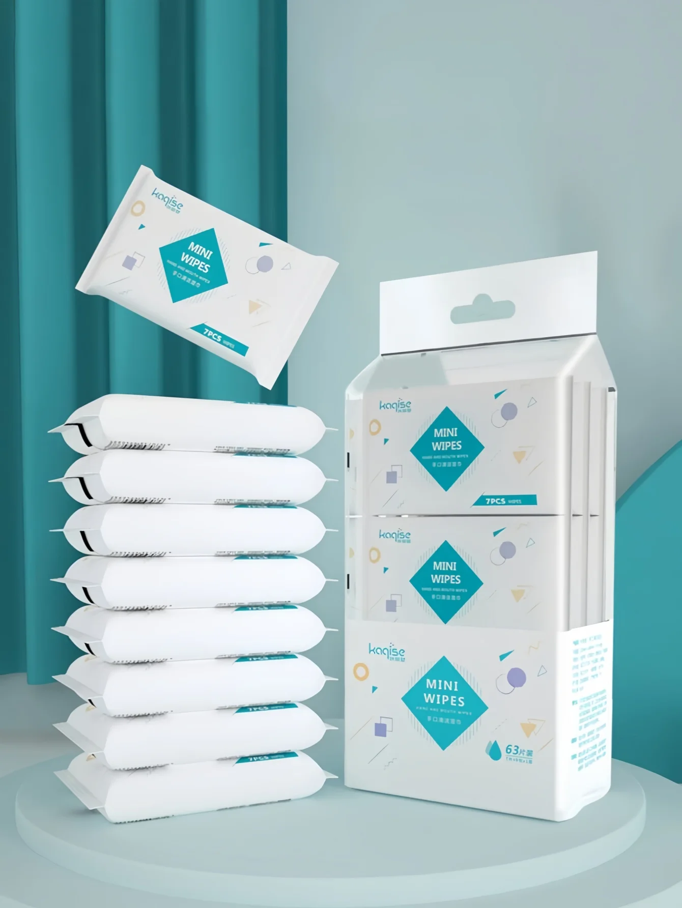 Lingettes humides Ultra mini, petit sac portable, lingettes humides pour les mains et la bouche, style d'extraction, nettoyage des étudiants, hygiène des adultes