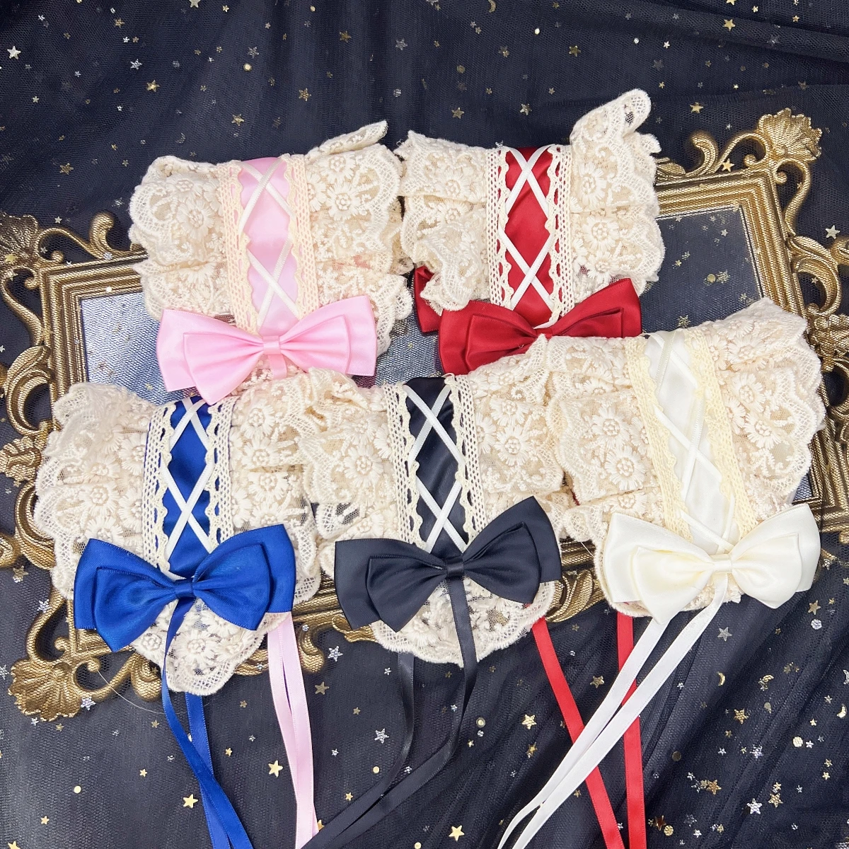 Cute Sweet Lovely Lace Ribbon Bowknot Headdress Hair Band Lolita Maid Cosplay Hairband Accessory kawaii Headwear