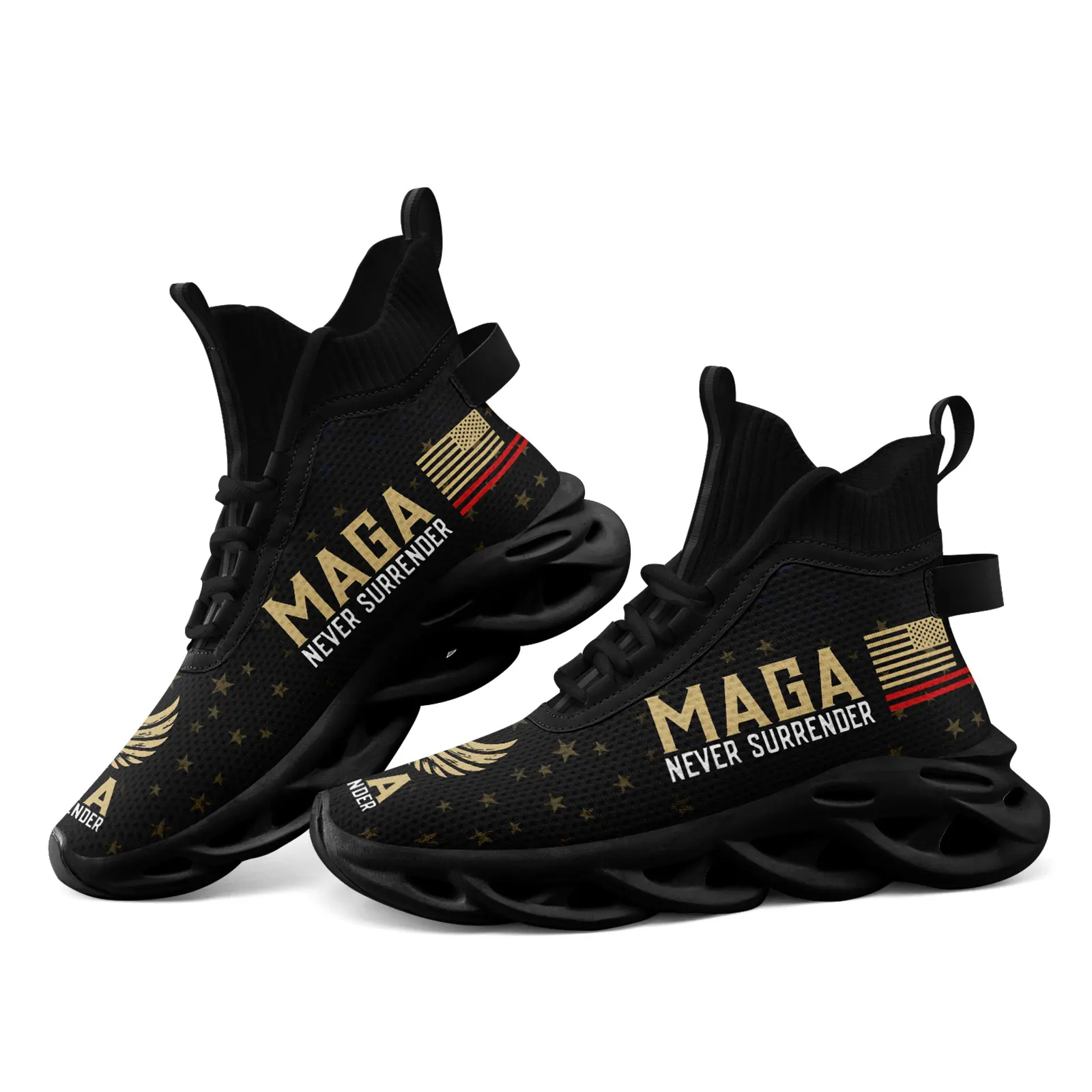 

Dropshipping Print On Demand Custom Casual High Top Shoes Sneaker Trump Maga 2024 Election Take America Back Design