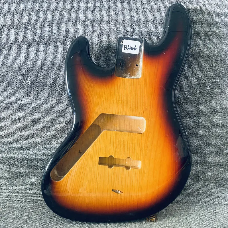 EB346  Sunburst Color Jazz Bass Left Hand Unfinished Electric Bass Body in Solid ASH Custom OEM Order for Replace and DIY