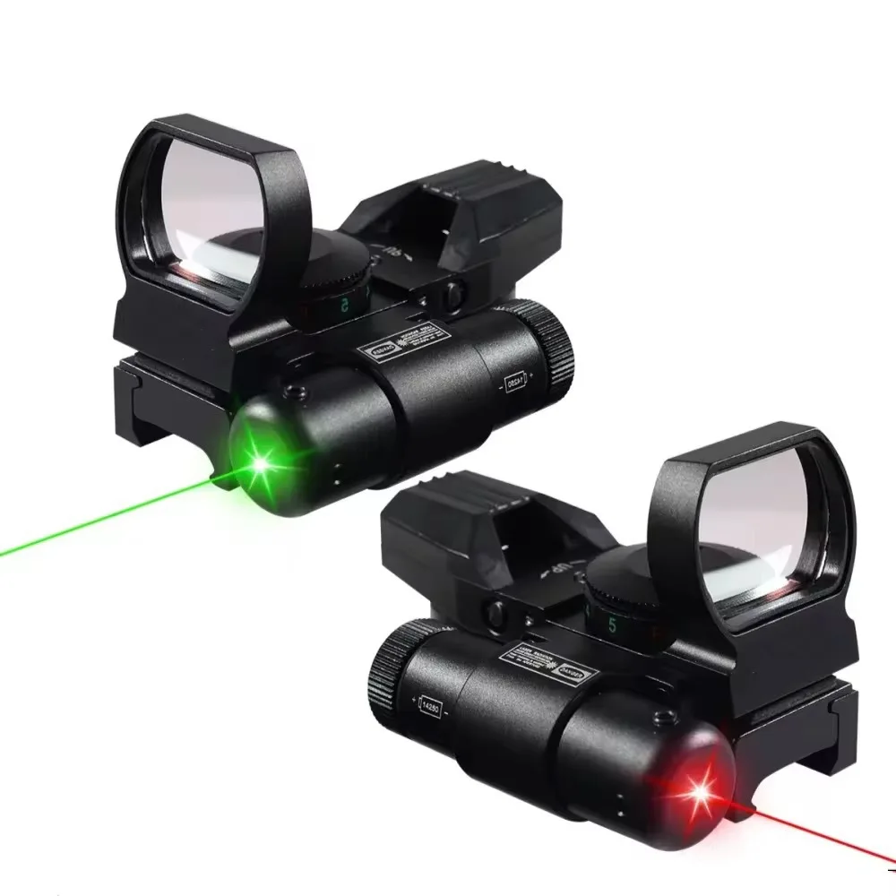 

HD101B side-mounted 4-wire optical sight, tactical red dot sight series, combined air rifle sight with red and green laser, hunt