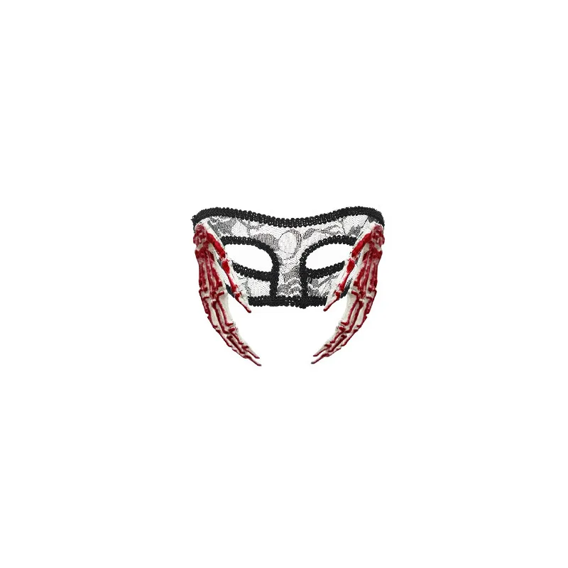 Halloween Hot Selling Bloedklauw Schedelmasker Horror Party Decoratie Kantmasker Bal Cosplay Performance Props