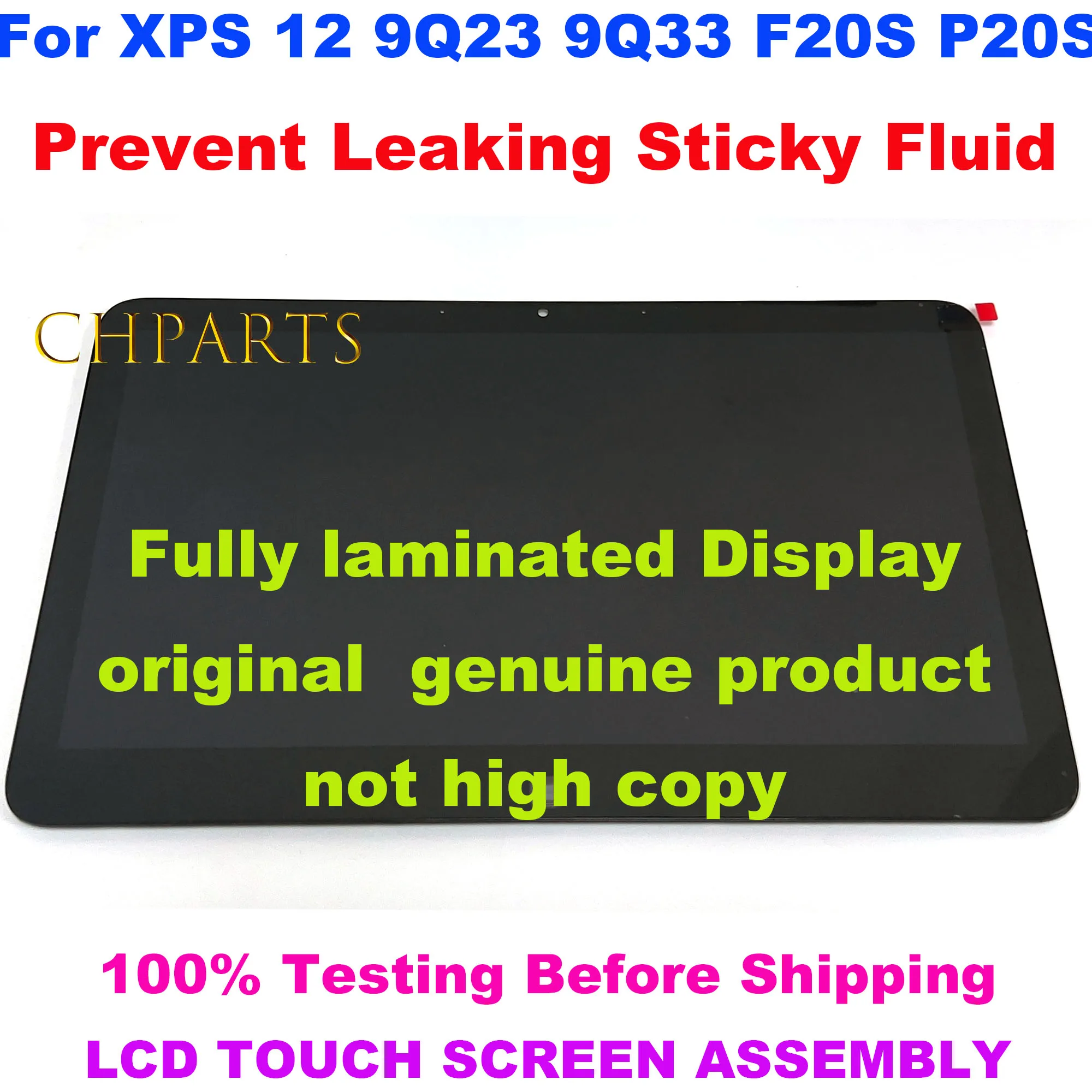 Go! 12.5'' 1080p Replacement For Dell XPS 12 9Q23 9Q33 f20s p20s LP125WF1-SPA2 A3 LCD Assembly Touch Screen Digiter