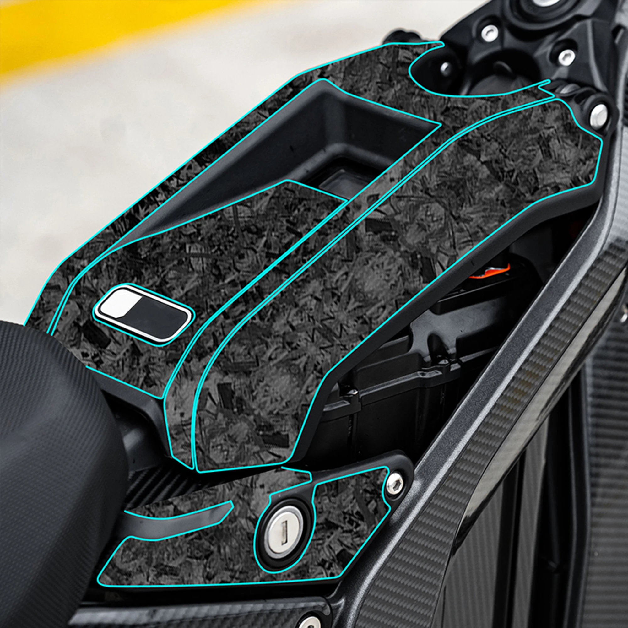 For Surron Light Bee X Forged Carbon Fiber Full Body Sticker Anti-Scratch Protective Decal Motorcycle Decor Modification Parts