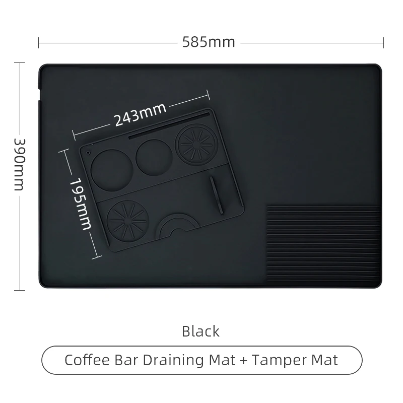 Set of Bar Mat Black