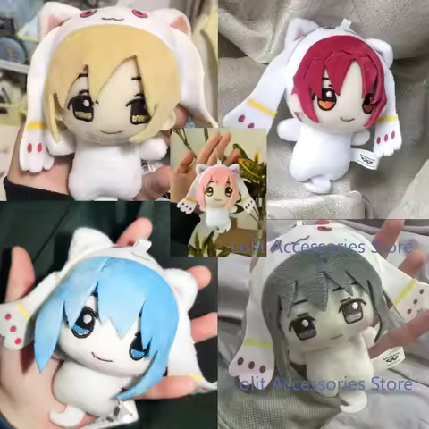 HOT Anime Puella Magi Madoka Magica Tomoe Mami Kaname Madoka Akemi Homura Miki Sayaka Sakura Kyoko 12CM Plushie Keychain Pendant