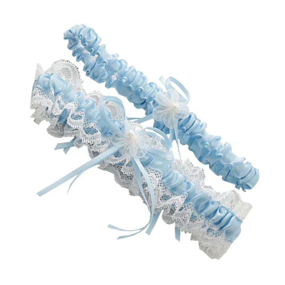 الأزرق الزفاف الزفاف الرباط شريطة من الدانتيل زهرة الديكور مناسبة للعروس وصيفه الشرف حفلة موسيقية أساسيات الزفاف #1