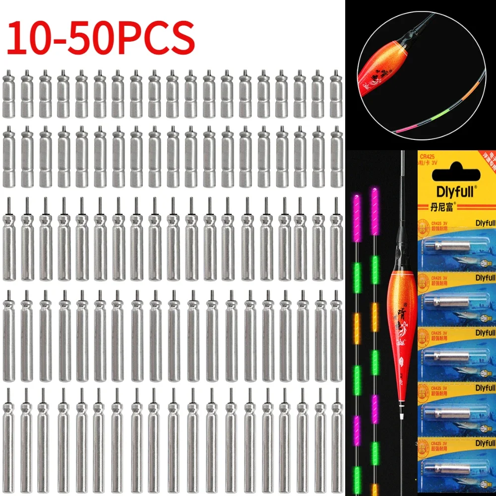 10pcs/lot CR322 CR425 Battery Fishing Floats Electric 3 Votage Lithium Battery  Charger Set Buoy Tools Fresh Water Bobber Tackle