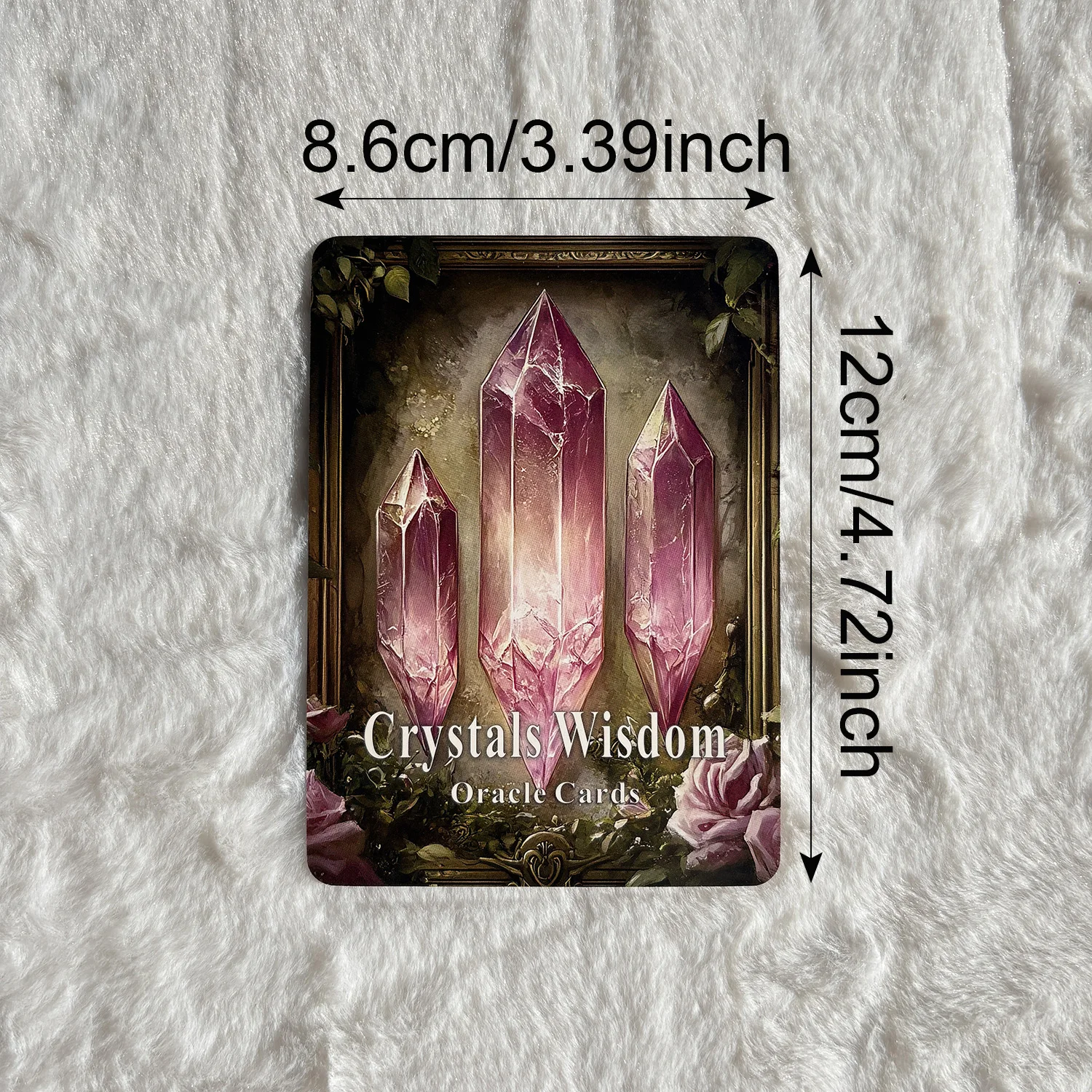 Crystals Wisdom Oracle Cards, Crystal Tarot Deck, 44 Beautiful Cards, 8.6*12cm/3.39*4.72inch, Spiritual Insight Guidance
