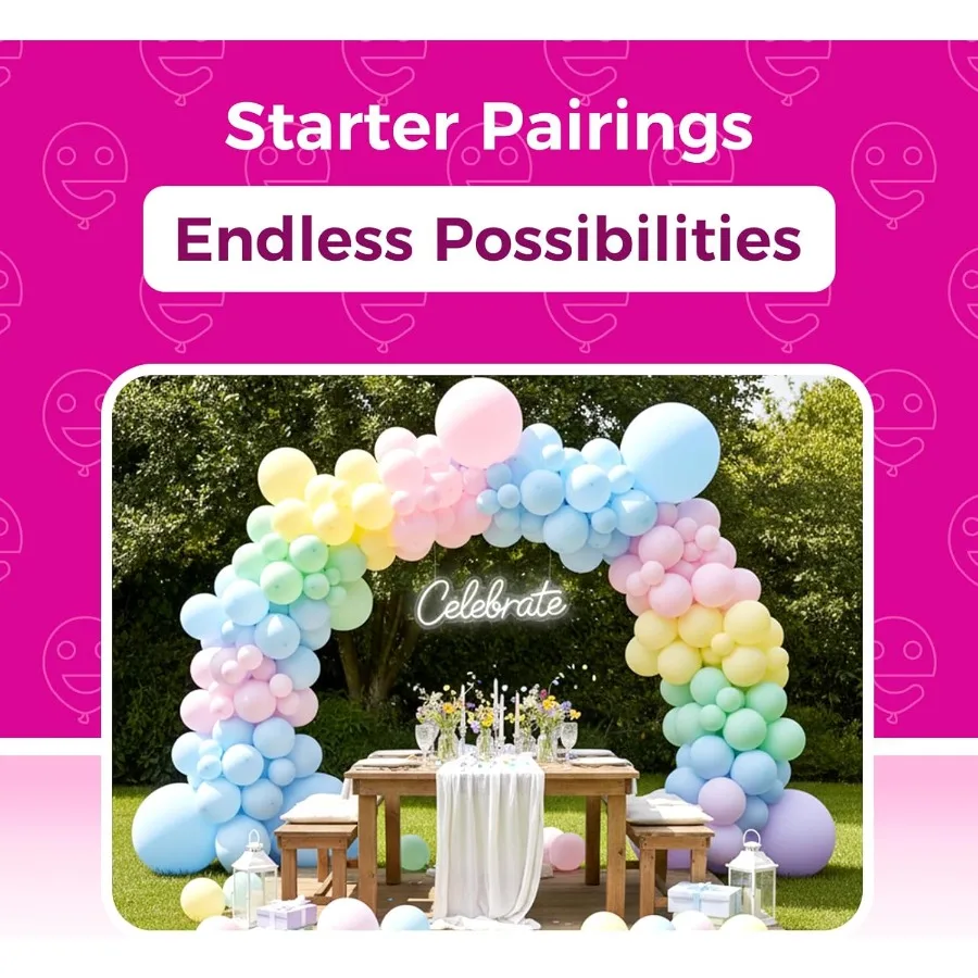 بالونات الباستيل بالونات حفلات اللاتكس 100 حزمة 12 بوصة مستديرة بالهليوم متعدد الألوان معكرون لحفلة عيد الميلاد قوس قزح بريدا