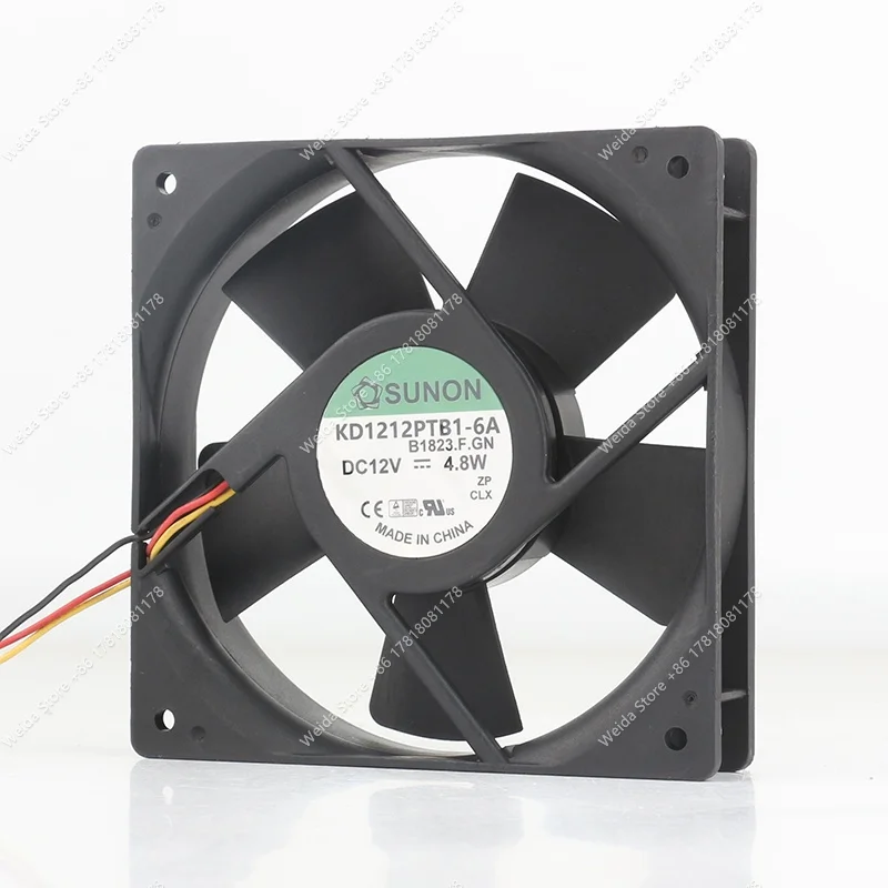 cooling fan New Sunon 5V 24V 48V DC 12V 4.8W 12025 120X120X25MM 12CM KD1212PTB1-6A High air volume dual ball mute