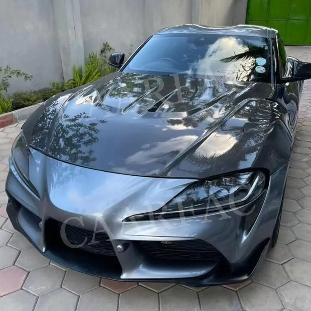 

Carbon Fiber Front Bumper Engine Hood Protector Accessorise For Toyota Supra A90 Auto Car Decoration Tools