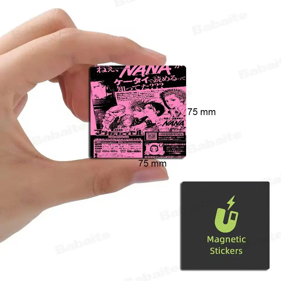 Apanese Classic Anime NANA 1pc Fridge Magnet Personalized Magnetic Photo Holder Durable Square Picture Surface Fridge Magnets
