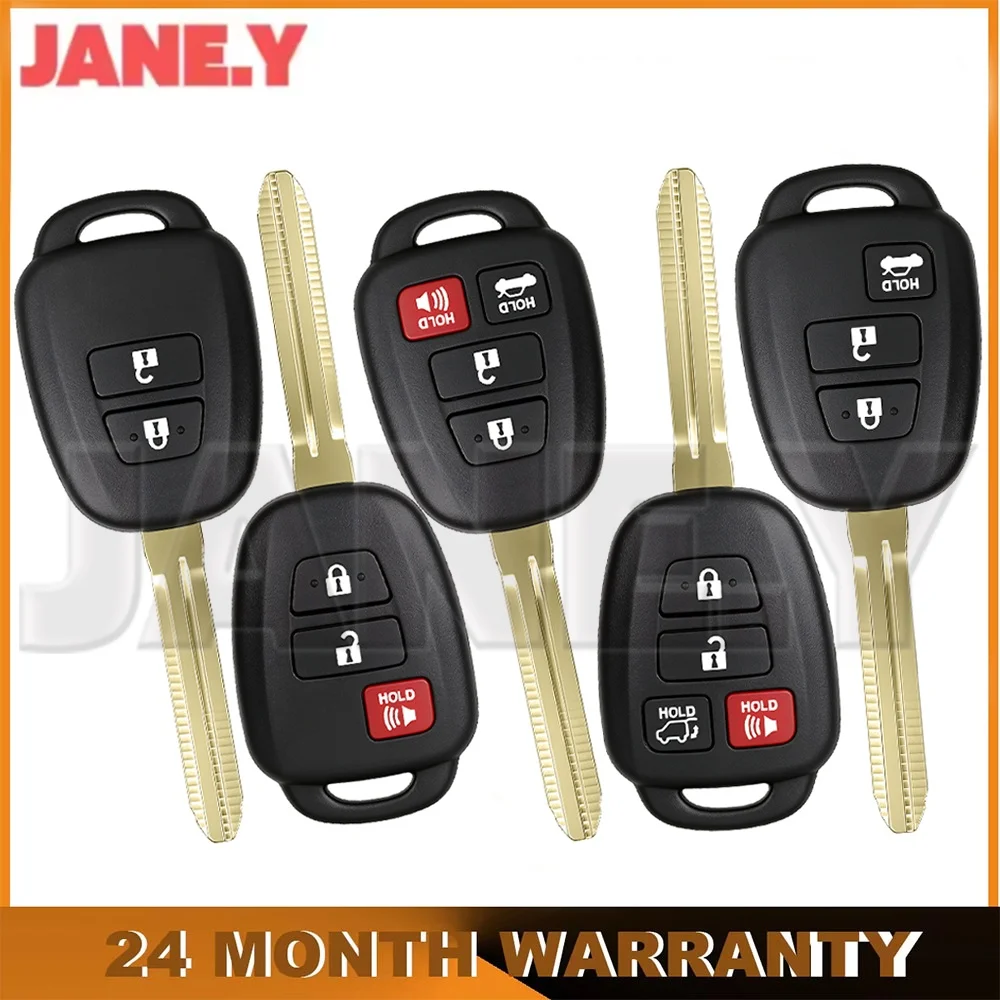 Remote Car Key Shell Case For Toyota Camry Prius 2012 2013 2014 2015 2016 2017 Corolla RAV4 TOY43 Car Key Replace 2/3/4 Buttons