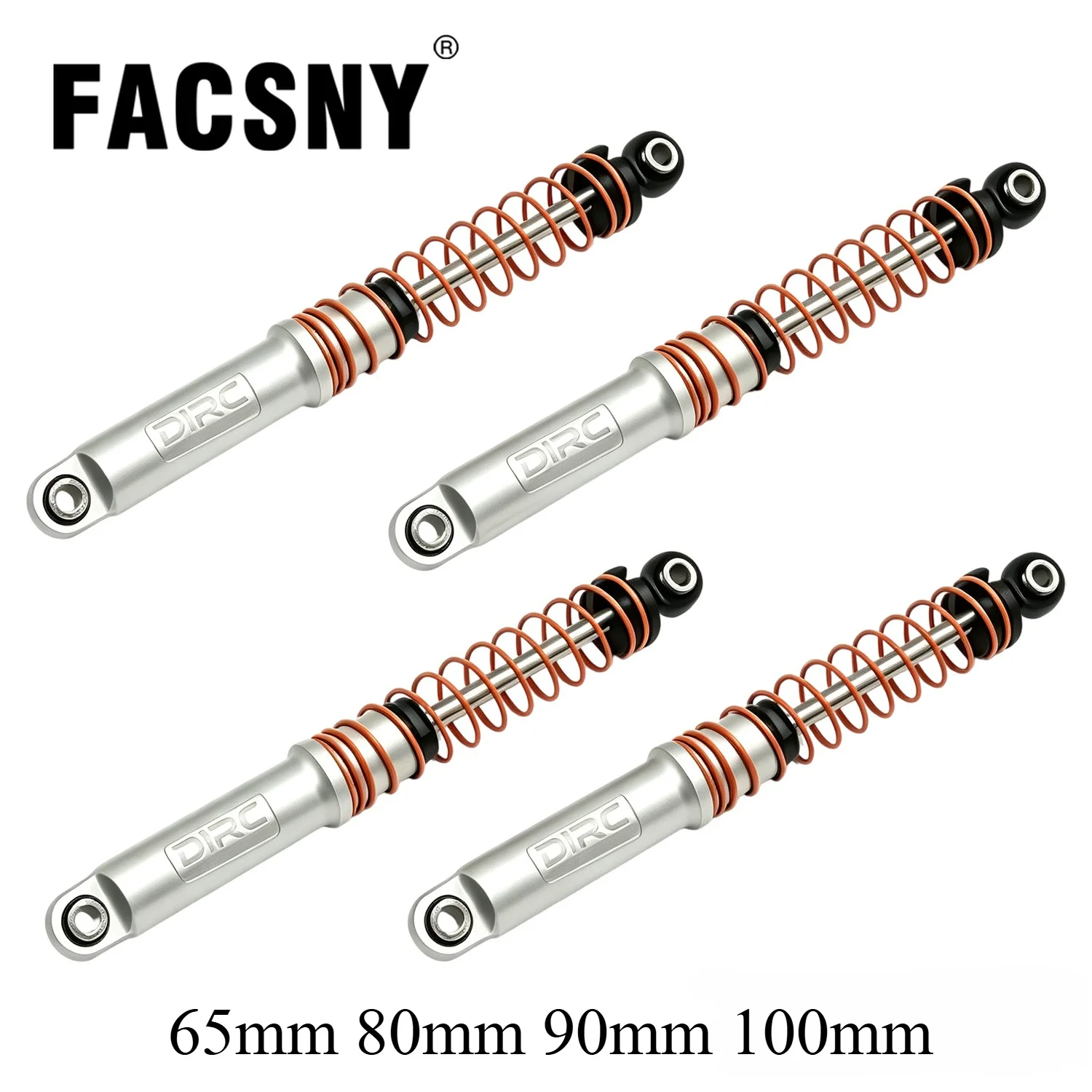 7075 Aluminum 65mm 80mm 90mm 100mm Shock Absorbers Lightweight for 1/10 RC Model Car Crawler Rally Buggy Truck Upgrade Part