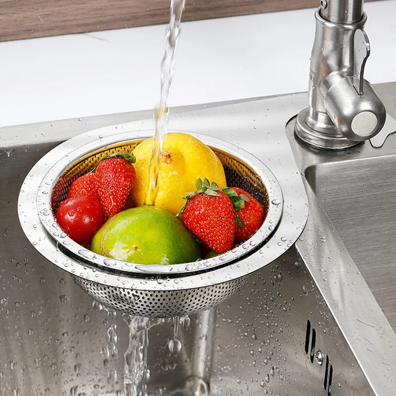 

Stainless Steel Mesh Kitchen Sink Drain Basket Hanging Swan Shape Strainer Basket Kitchen Accessories