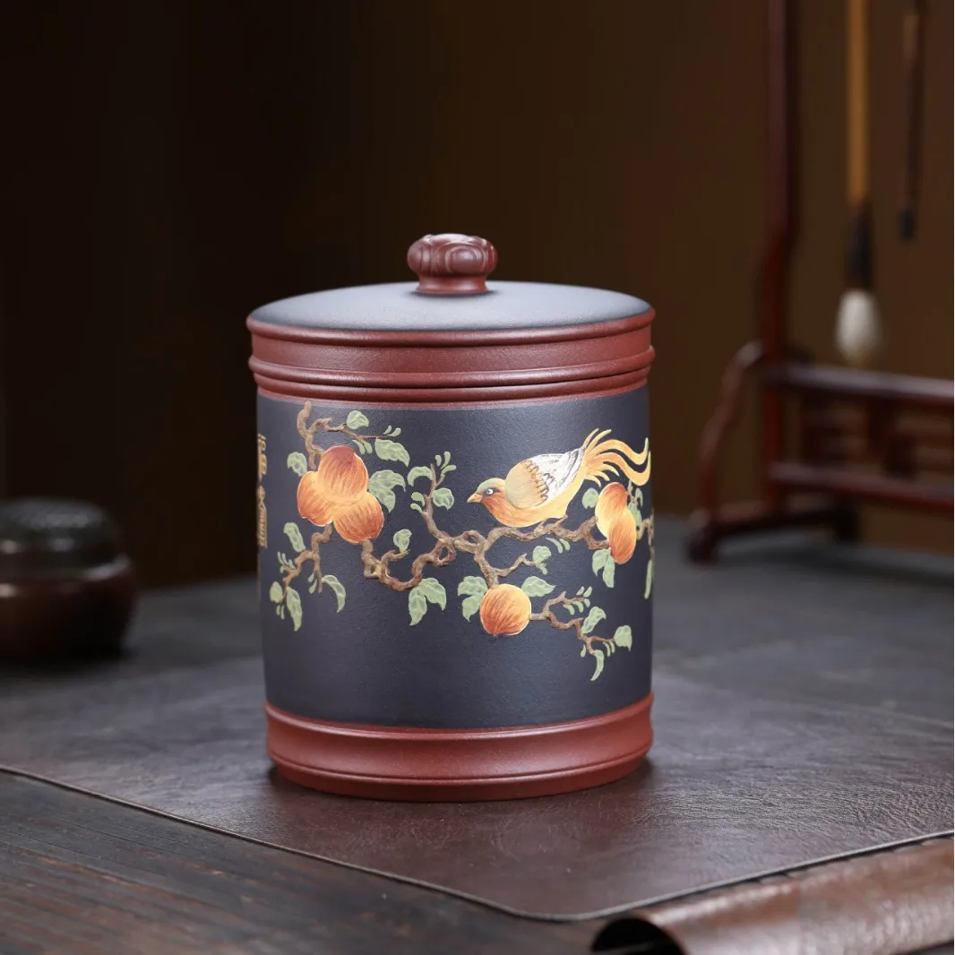 Yixing Purple Clay Large High-End Storage Jar, Pu'er Sealed Household Canister, Tea Aging Jar