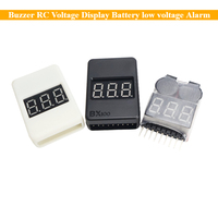 2PCS Buzzer RC Voltage Display Battery Low Voltage Alarm BX100 1S-8S Meter Tester Lipo Battery Monitor for RC Car Drone Expand