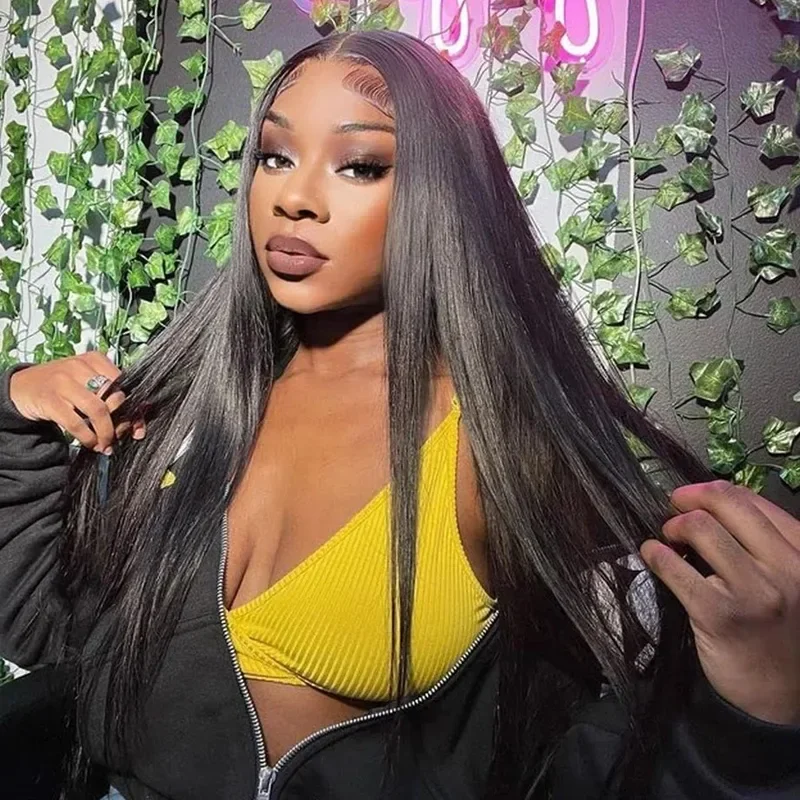 

250% Высокая плотность Bone Straight Hd Lace 13x6 Передний парик Прозрачный 13x4 Человеческие волосы Парик фронтальной части шнурка 5x5 30 42 дюйма Парик шнурка