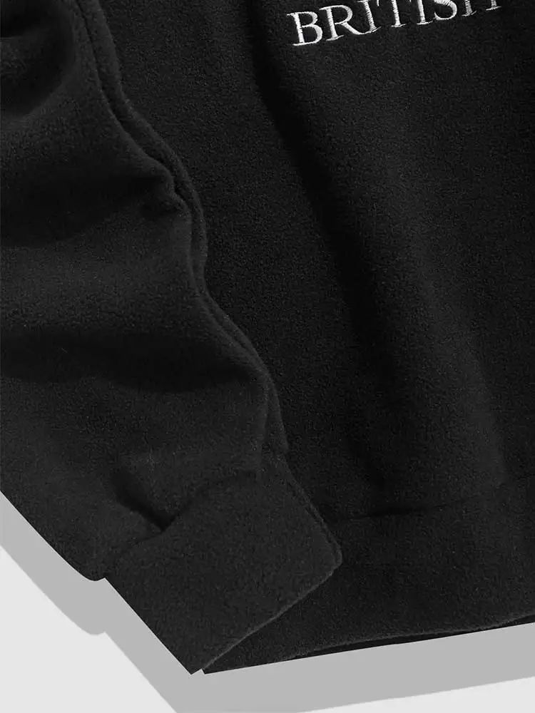 ZAFUL Men\'s Hoodies Fleece Vintage Sweatshirt Letter Embroidery Streetwear Fall Winter Hoody Hoodie Colorblock Polar Pullover