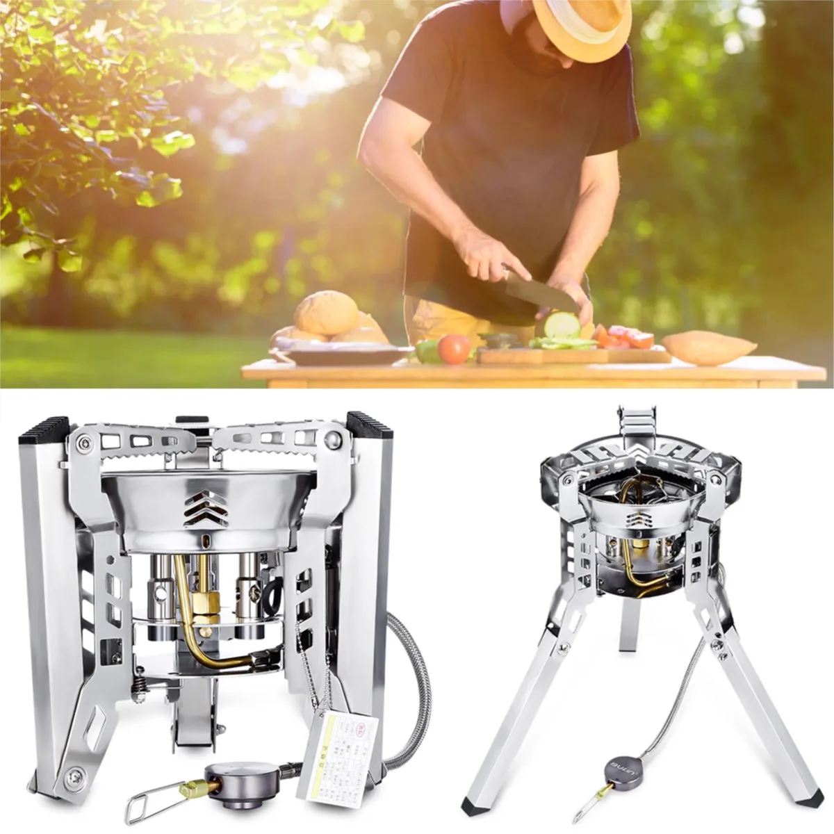 Bulin B16/B16-A Powerful Folding Gas Stove Outdoor 3800-6800W Picnic Barbecue Camping Portable Gas Furnace Cooker