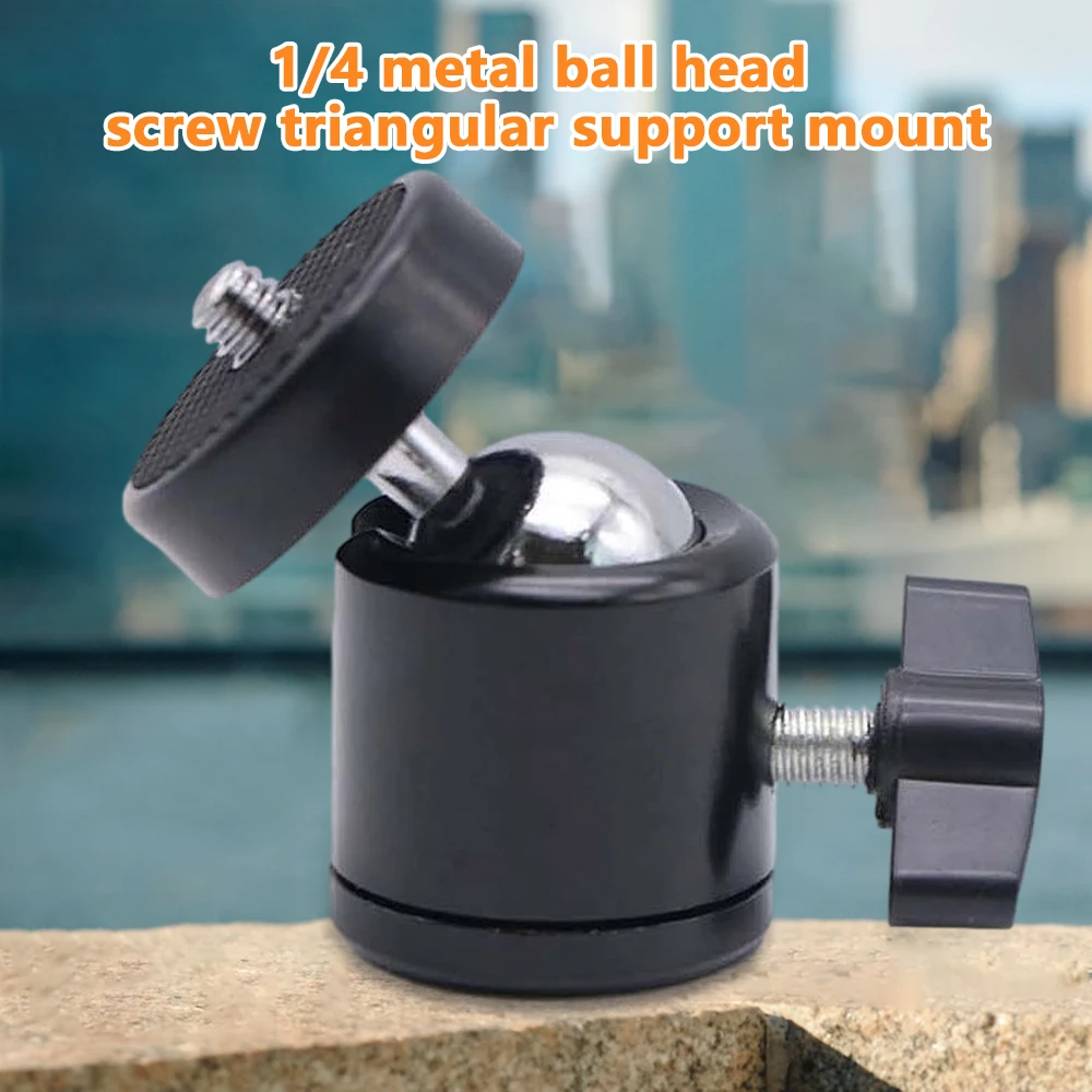 

1/4" Ball Head Screw Tripod Mount 360 Rotating Mount Base Adapter for DSLR Camera Tripod Monopod Camcorder Light Stand