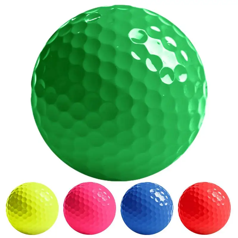 Bolas de Golf de colores para principiantes, pelota de práctica de Golf de 2/3 capas, pelota de entrenamiento sólida multicolor para interiores y exteriores