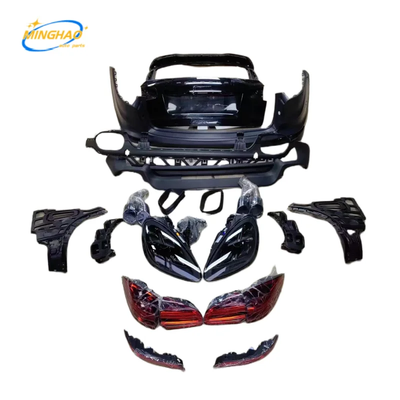 Used for Porsche Cayenne Plastic Body Kit Front  Rear Bumper Assembly Grille Radar Fender Radiator Engine Cover-Quality  Bumpers
