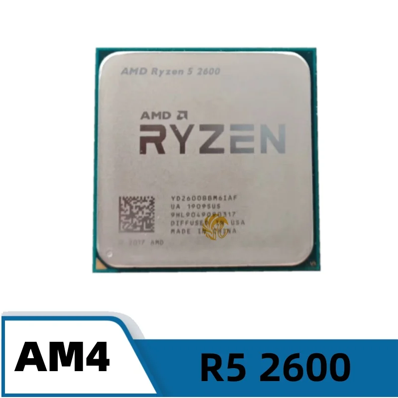 R5 2600 Ryzen 5 2600 3.4 GHz Six-Core Twelve-Thread 65W CPU YD2600BBM6IAF Socket AM4