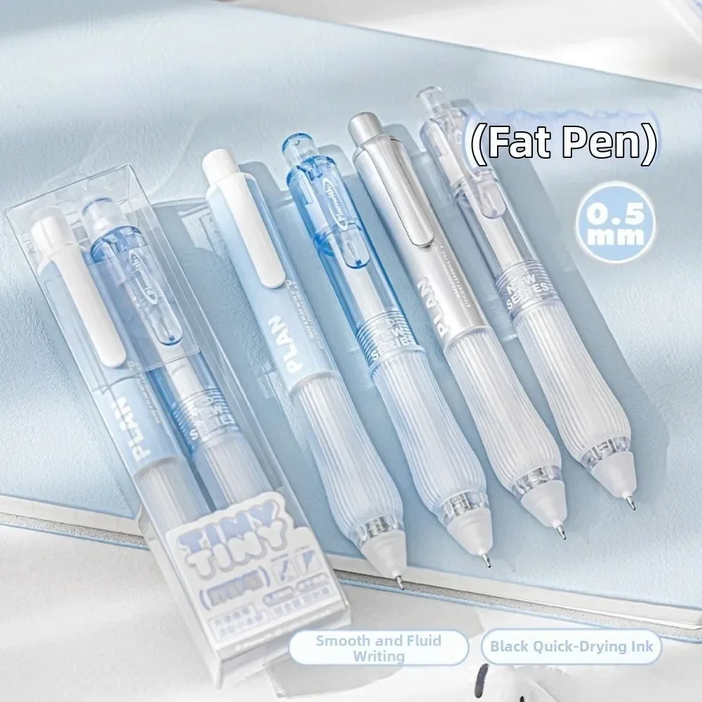 2pcs/set New 0.5mm ST Tip Chubby Pen Set Portable Quick-drying Gel Pen Smooth Writing Tools For School Office