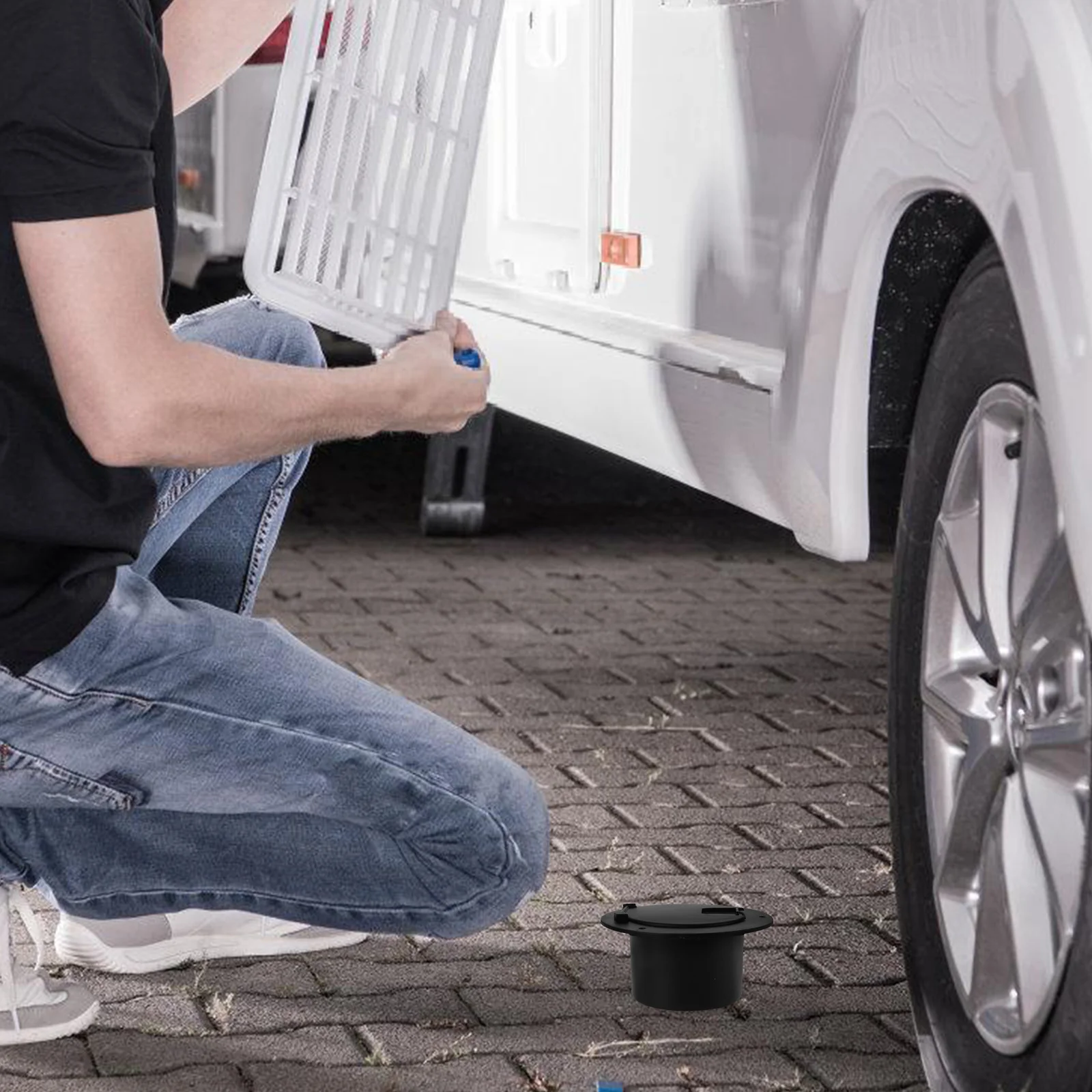 

Round Electrical Cable Hatch Rv Power Cord Cover For Rv Yacht Trailer Abs Waterproof Wire Organizer Cord Pass Through