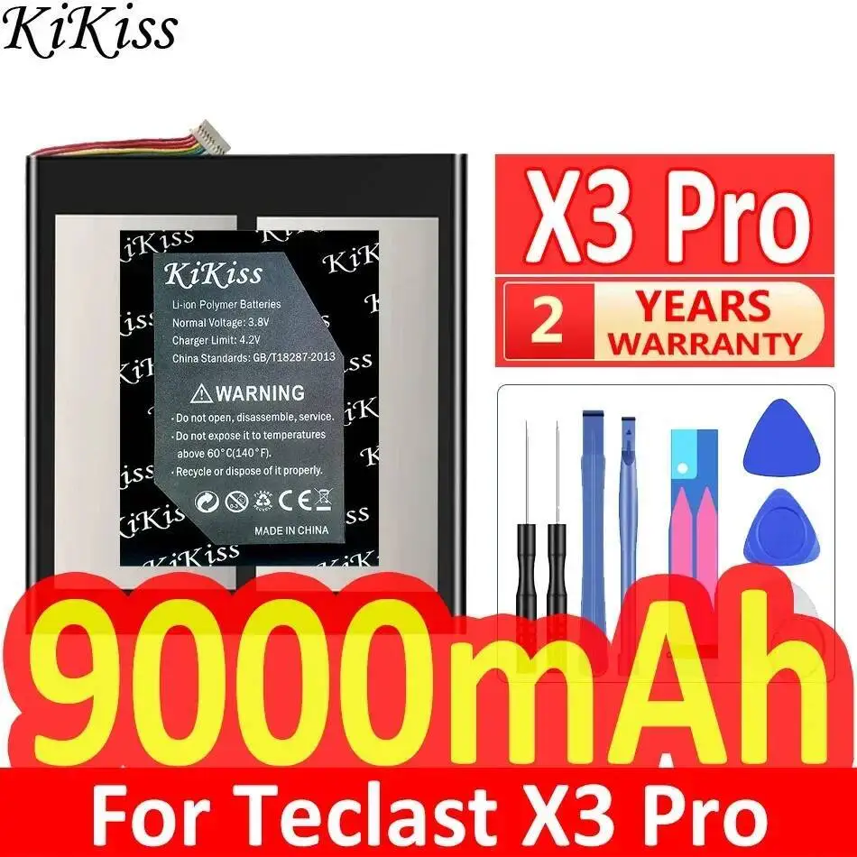 9000 مللي أمبير لاستبدال بطارية الجهاز اللوحي Teclast X3 Pro الممتازة