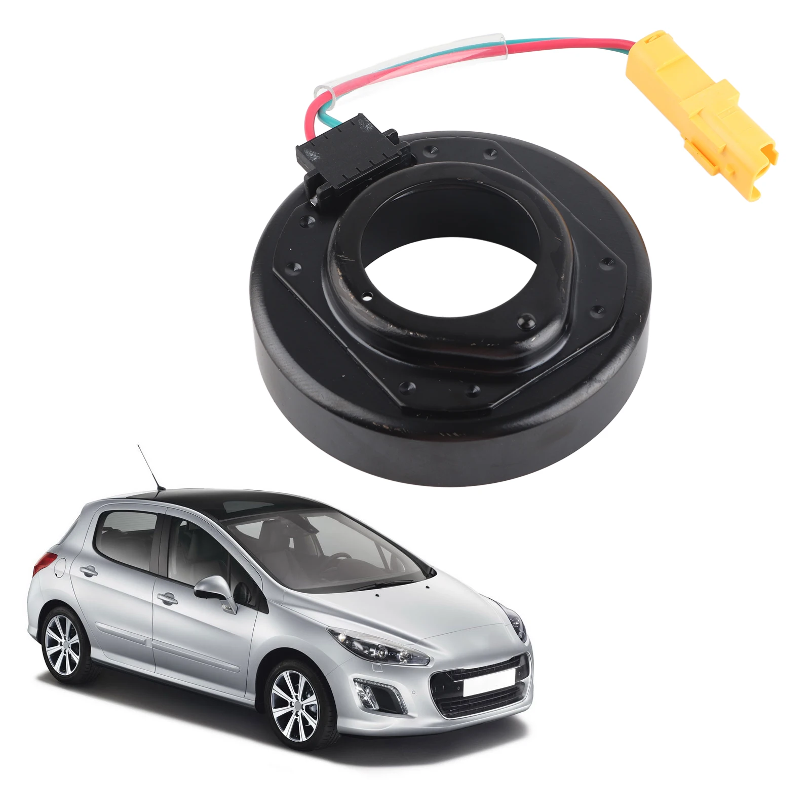 

AC Compressor Clutch Coil 2 Pin Air Conditioning Magnetic Electromagnetic Clutch Electromagnetic Coil High Strength for Car