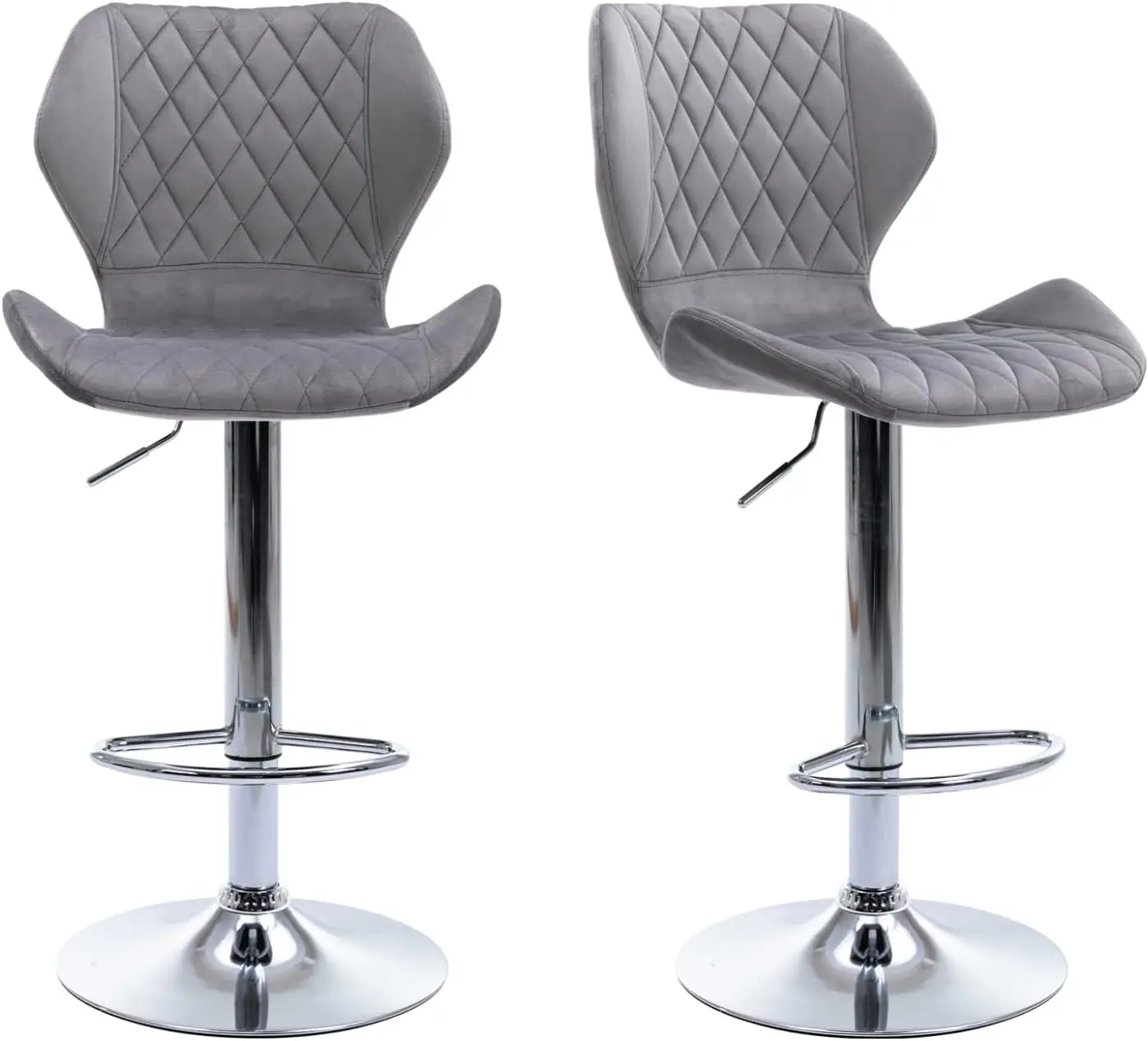 

Swivel Adjustable Bar Stools Set Of 2 Modern Gold Counter Height Bar Chairs For Kitchen Island Velvet Tall Barstools With Backs