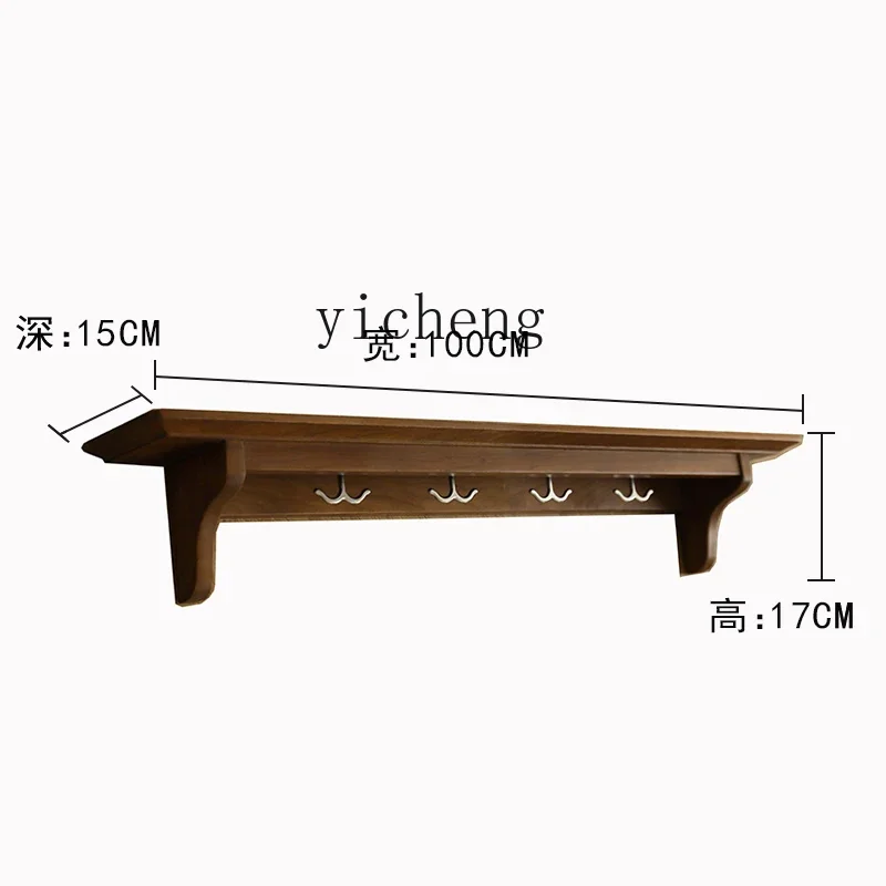 

YY Vintage Log Partition Dining Room Kitchen Cherrywood Wall Hanging Plate Cup Holder