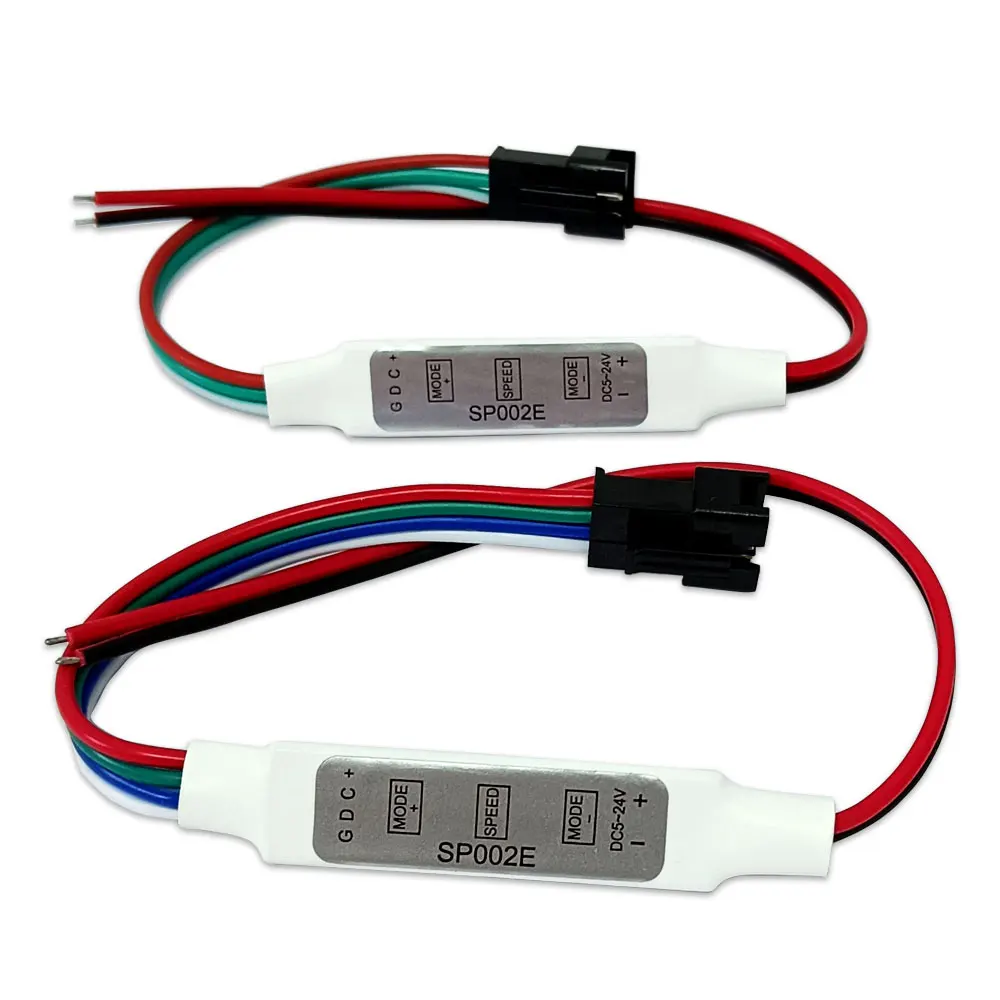 

SP002E Mini 3-Button Controller 3PIN/4PIN 5-24V for RGBIC Dream Color WS2811 WS2812 WS2813 WS2815 Addressable LED Strip Light