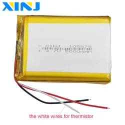 3.7V 5000mAh 18,5wh Li-polimerowy i bateria Lipo NTC 3-przewodowy termistor do moc GPS banku e-book PAD MID PSP DIY Tablet PC 105575