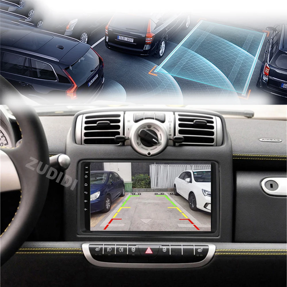 Для Mercedes Benz Smart Fortwo 2006 2007 2008 2009 2011-2015 Автомобильный радиоприемник Мультимедийный плеер Android 2 Din Carplay Навигация GPS