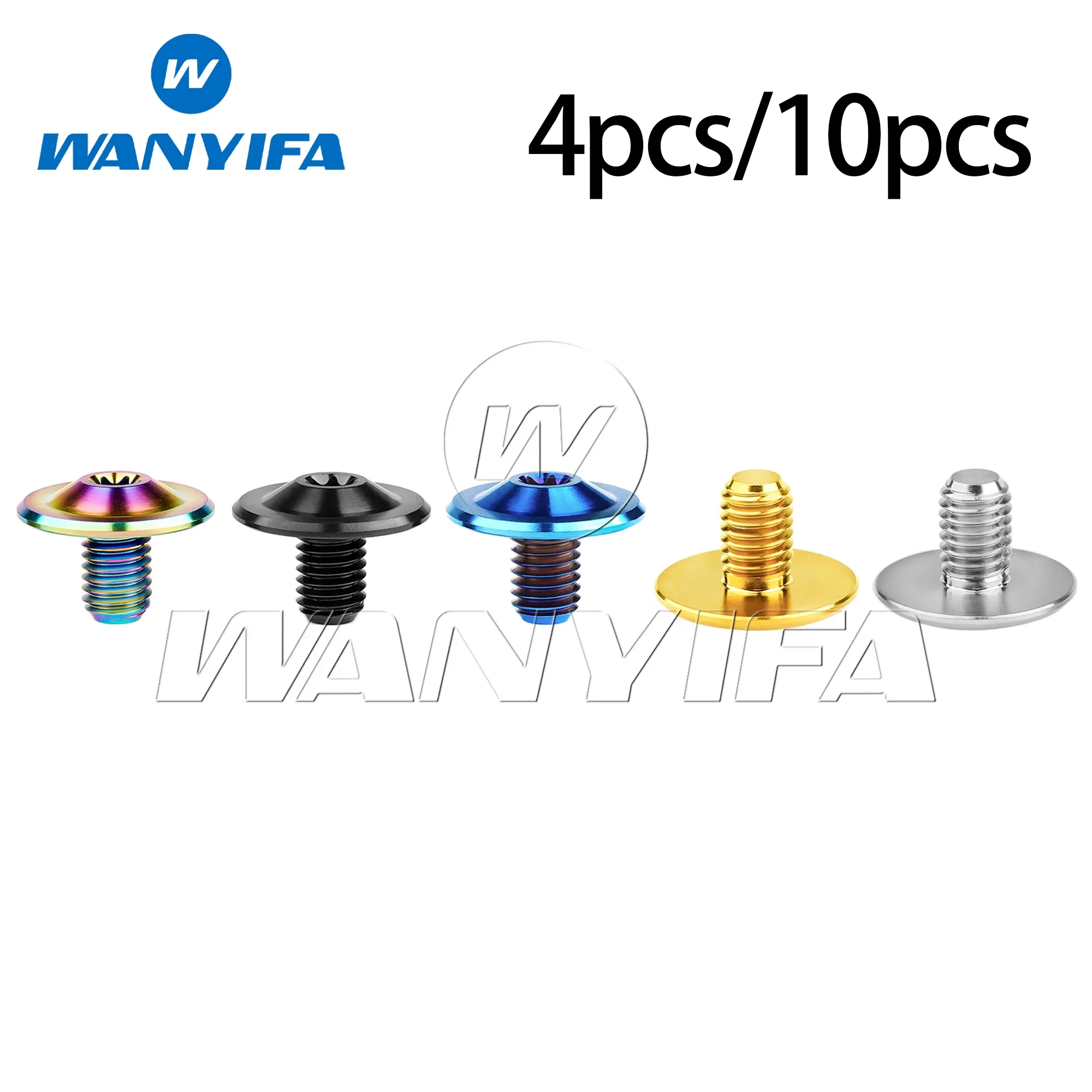 

Титановые болты Wanyifa M8x12 мм Torx T30, фланец с головкой-бабочкой, титановые винты со сливовой головкой для мотоцикла, 4 шт./10 шт.
