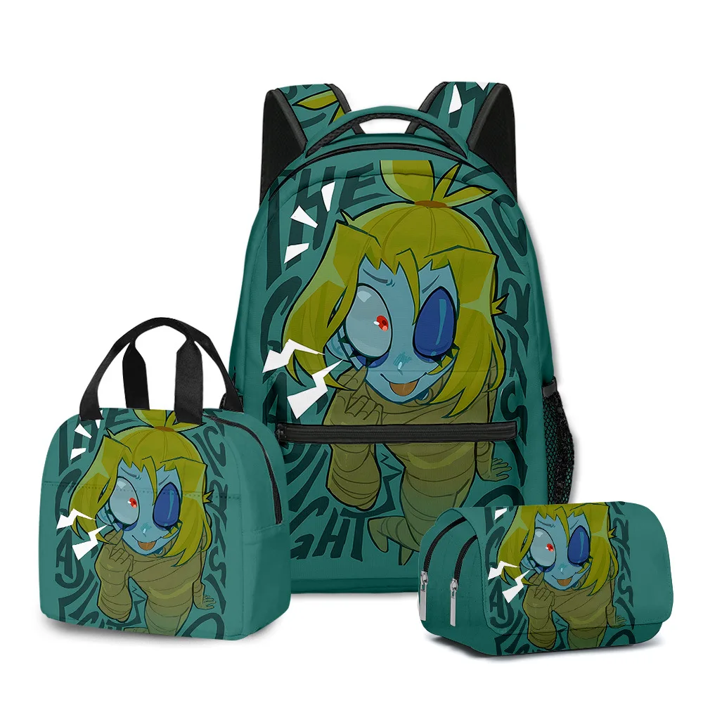 Harajuku Youthful The Gaslight District 3D Print 3pcs/Set Student Travel bags Laptop Daypack Backpack Lunch Bag Pencil Case